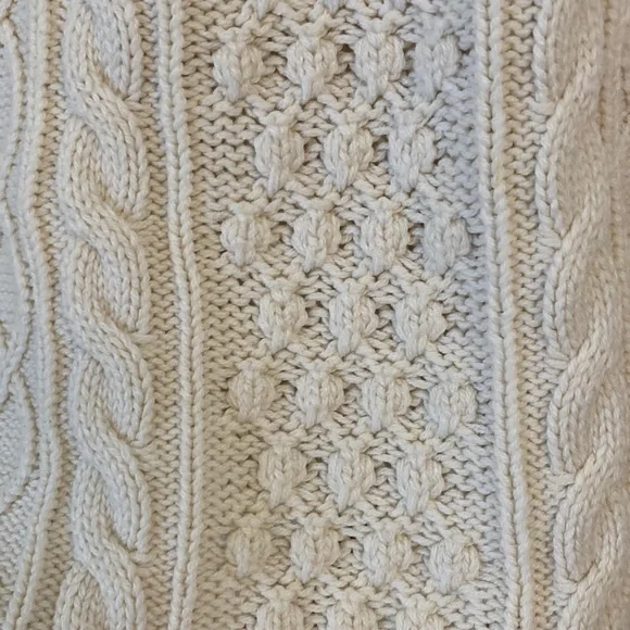 Talbots Ivory Cable Knit Sweater - Picture 6 of 9